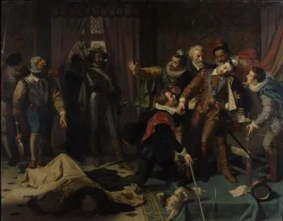 Cela se passe pendant les tristes années de guerre de religion à la fin du XVIe siècle. L'assassin n'était pas très gentil, sa victime s'en rendit compte en disant « Ah ! le méchant moine, il m'a tué ! qu'on le tue » ! 

Qui est l'assassin (réponse 1 ou 2) ?
Qui est la victime (réponse 3 ou 4) ?