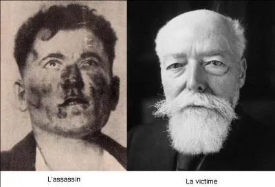 Peu après son assassinat, le gouvernement proposa à son épouse l'inhumation de son mari au Panthéon, elle répondit « Je vous l'ai laissé toute sa vie. Alors maintenant, s'il vous plaît, laissez-le-moi ». Son assassin était un médecin russe qui a été blessé pendant la révolution russe.

Qui est l'assassin (réponse 1 ou 2) ?
Qui est la victime (réponse 3 ou 4) ?