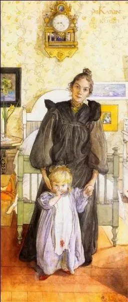 Qui a peint sa femme Karin et sa fille Kesti ?