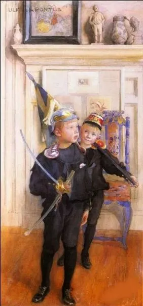 Qui a peint ses deux fils Ulf et Pontus ?
