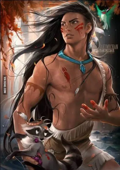 Comment s'appelle le petit raton laveur qui accompagne partout Pocahontas ?