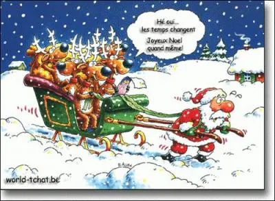 Mon premier montre, mon deuxième circule dans une plaine, mon troisième réfute, certains prétendent avoir vu un attelage de rennes dans le ciel de mon tout !