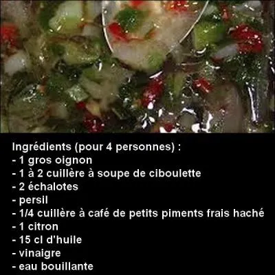 Quel est le nom de cette sauce ?