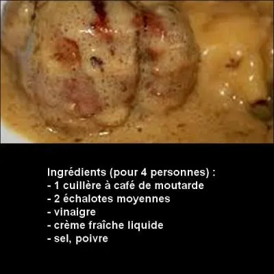 Quel est le nom de cette sauce ?