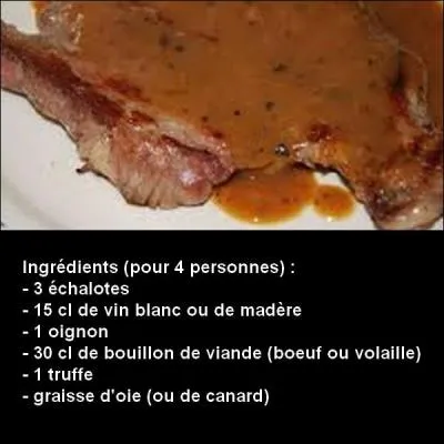 Quel est le nom de cette sauce ?