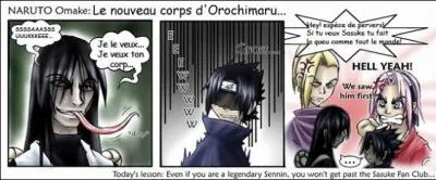 C'est la bataille pour obtenir Sasuke. Repérez dans cette liste, qui veut le dernier des Uchiwa.