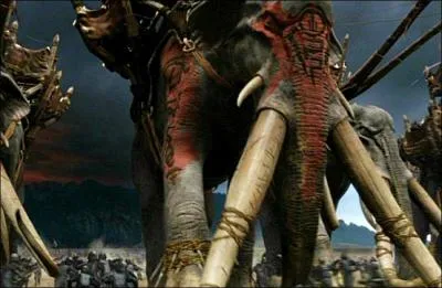 Comment s'appellent les éléphants que les Haradrims domptent au Sud de la terre du milieu ? (le vrai nom)(au singulier)