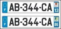 De quel pays viennent ces plaques d'immatriculation ?