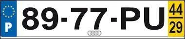 De quel pays vient cette plaque d'immatriculation ?