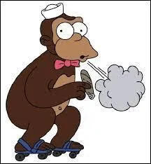 Dans "Les Simpson", ce singe est le fidèle partenaire de Krusty le clown dans ses shows. Il s'agit de :