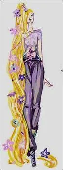 Petite princesse blonde, restée enfermée dans sa tour, elle décide de s'en échapper.