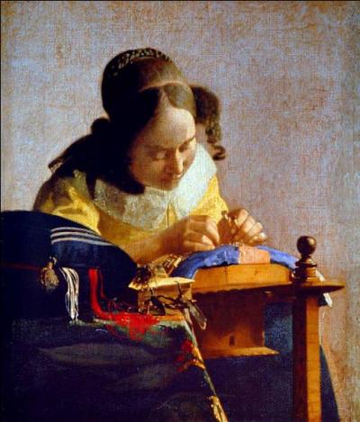 Vous pouvez agrandir toutes les images : Quel est le titre de cette toile de Vermeer ?