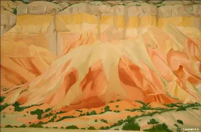 Qui a peint "Falaises rouges et jaunes" ?