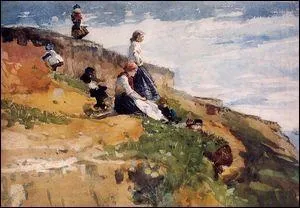 Qui a peint "Sur la falaise" ?