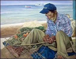 Trouvez de quel livre, cette clbre phrase est tire :  Il tait une fois un vieil homme, tout seul dans son bateau qui pchait au milieu du Gulf Stream. En quatre-vingt-quatre jours, il n'avait pas pris un poisson  ?