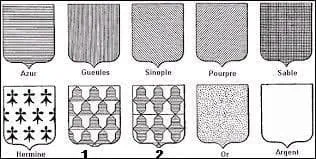 C'est un motif de clochetons bleu azur et blancs alternés.