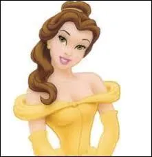 Comment se nomme cette princesse dans sa robe de couleur jaune ?