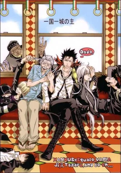 Ils sont désormais dans le tram direction Italie ! Retour chez eux après cette soirée mouvementée ! Mais qu'est-ce qu'il fait là, agglutiné à Xanxus alors qu'on ne l'avait pas vu de la fête ? C'est...