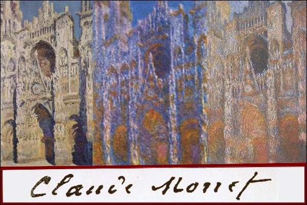 Une série de trente tableaux peints par l'artiste représente la cathédrale Saint-Etienne de Rouen...