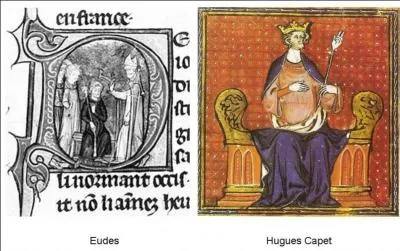 Pendant la dynastie carolingienne, une famille particulière accéda par quatre fois au trône. Le dernier d'entre eux sera le premier d'une nouvelle dynastie, les Capétiens. Quels sont ces trois rois ?