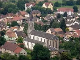 Nous prenons un peu de hauteur. Nous survolons le village Haut-Rhinois de Moosch. Nous sommes dans le ciel de la région ...