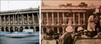 Pourquoi une des colonnes de l'Hôtel Crillon à Paris présente une couleur plus sombre que les autres. Cela se passait pendant les combats de libération de Paris en août 1944.