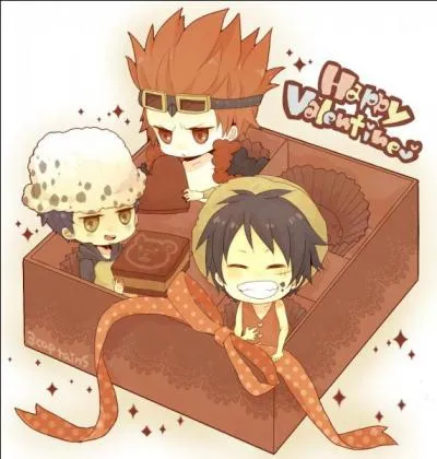 C'est la Saint-Valentin ! Qui a mangé 2 chocolats ? (Pour vous aider, regardez les miettes sur les joues des personnages)