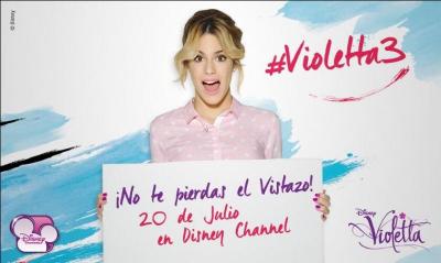 Quand débutera la saison 3 de Violetta sur Disney Channel ?