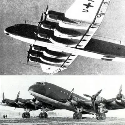 Heureusement, cet avion ne fut pas construit. Heureusement, Hitler, a abandonné le projet de sa bombe atomique. Heureusement les deux seuls existants (des prototypes) ont été détruit à Mont-de-Marsan. Quel est cet avion ?