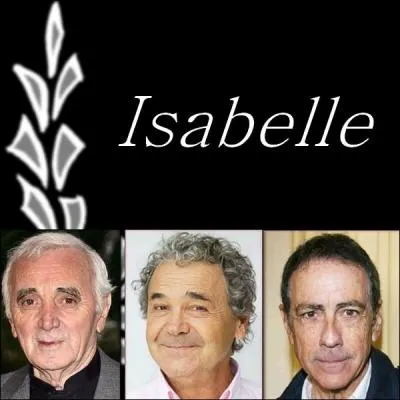 Qui chante ce prénom ?