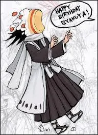 Pour quelle raison Byakuya se prend-il une tarte en pleine tête ?
