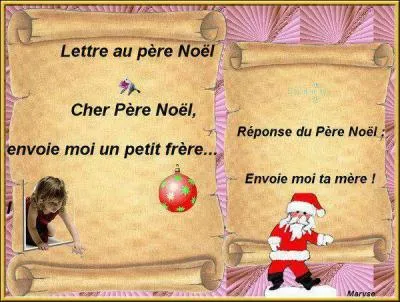 Décembre : Pour finir sur une note d'humour, qui a dit : 'L'adulte ne croit pas au père Noël. Il vote.' ? (Indice : C'est mon humoriste préféré, lol)