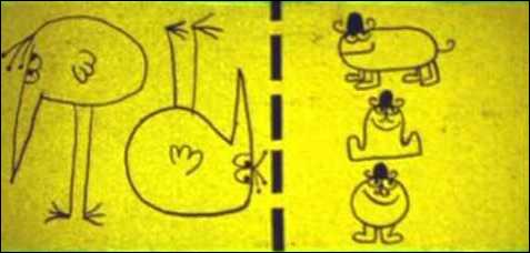 En 1968, dans la série de dessins animés "Les Shadoks", quel était le nom des autres personnages ?
