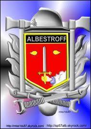 Nous commençons par le blason du village lorrain d'Albestroff.. D'après-vous, il se situe dans le département ...