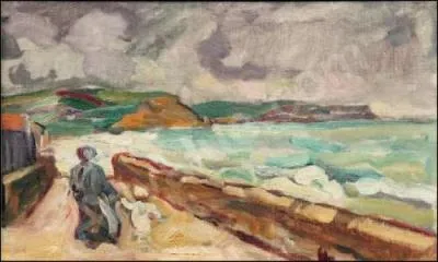 Qui a peint "Promenade sur la jetée, Port en Bessin" ?