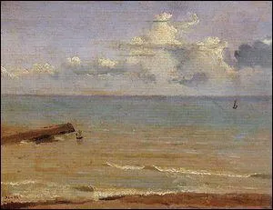 Qui a peint "Dieppe, fin d'une jetée et de la mer" ?