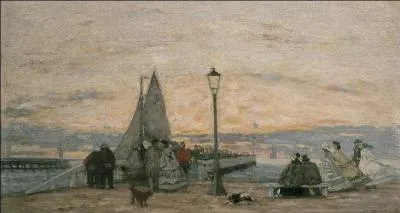 Qui a peint "La jetée de Trouville au soleil couchant" ?