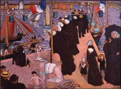 Qui a peint "Régates à Perros-Guirec, vues de la jetée ouest" ?