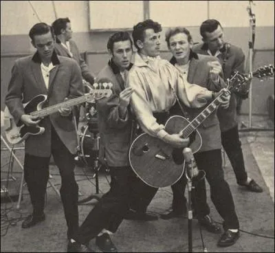 Quel est le nom du groupe qui accompagnait Gene Vincent au début de sa carrière  ?
