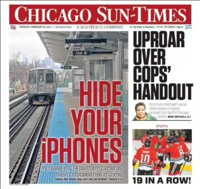 Dans quelle série peut-on voir très souvent ce journal ?