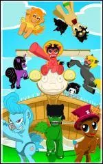 One Piece en poney. De quelle couleur est Franky ?
