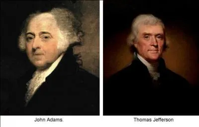 Deux points communs relient ces deux anciens présidents des Etats-Unis. Doc ; à votre avis , quels événements relient John Adams et Thomas Jefferson, deuxième et troisième présidents des Etats-Unis ?