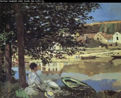 Quel artiste a réalisé la toile "Au bord de l'eau" ?