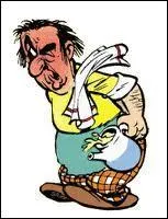 César Labeledecadix apparaît dans les albums "Le tour de Gaule d'Astérix" et "Astérix en Corse". Que fait-il ?