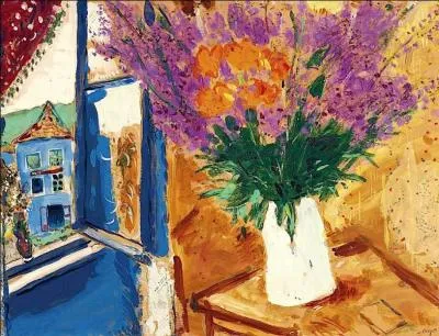Quel grand artiste a réalisé la toile "Fleurs près de la fenêtre" ?