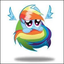 Qu'est-ce qu'il est mignon ce poney... Il s'agit de Rainbow Dash, c'est évident !