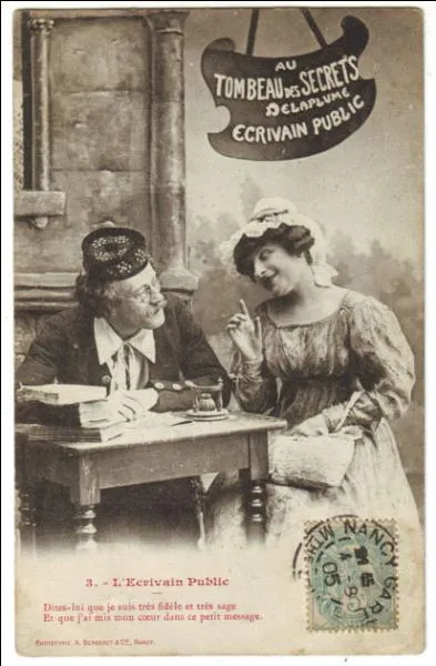Ils furent d'abord scribes puis copistes, mais le terme « écrivain public » n'apparaît qu'en 1835 : qu'en est-il aujourd'hui, de ce métier ?