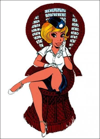 Dans cette BD connue, comment se nomme cette hôtesse de l'air sexy et débrouillarde ?