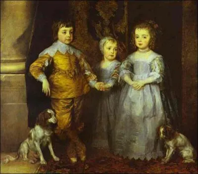 Qui a peint "Les enfants de Charles 1er en compagnie de leurs chiens" ?