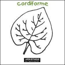 Que signifie l'adjectif cordiforme ?